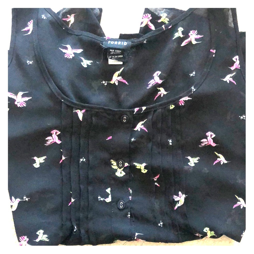 Torrid slit-back blouse